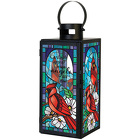 Cardinals Appear Stained Glass Lantern from Fields Flowers in Ashland, KY