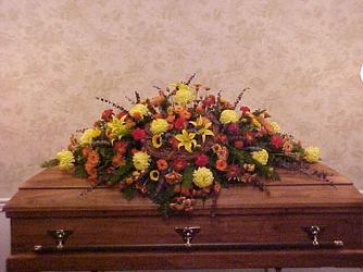 Mixed Fall for closed Casket from Fields Flowers in Ashland, KY