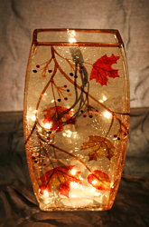 Fall Decorative Lighted Glass Globe from Fields Flowers in Ashland, KY