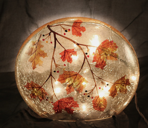 Fall Decorative Lighted Glass Globe - Round from Fields Flowers in Ashland, KY