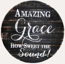 Round Amazing Grace Plaque from Fields Flowers in Ashland, KY