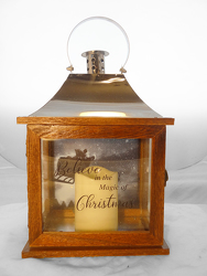 Christmas Lantern-Brown wood from Fields Flowers in Ashland, KY