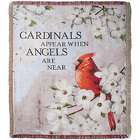 Cardinals Appear Woven Tapestry Throw from Fields Flowers in Ashland, KY