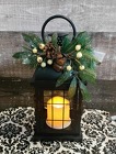 Black Lantern with Pine from Fields Flowers in Ashland, KY