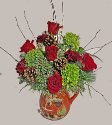 Santa Pitcher from Fields Flowers in Ashland, KY