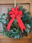 Pine Wreath with Bow from Fields Flowers in Ashland, KY