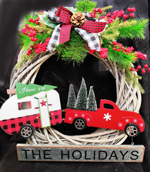 Home for the Holidays Wreath from Fields Flowers in Ashland, KY